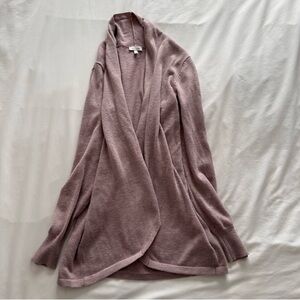 Women's Open Front Cardigan Sweater - Maroon Cream